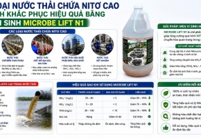 Các loại nước thải chứa nito cao và cách khắc phục bằng men vi sinh Microbe Lift N1