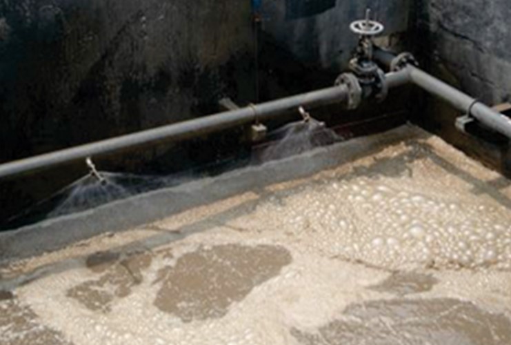 Bọt Nâu Tại bể hiếu khí